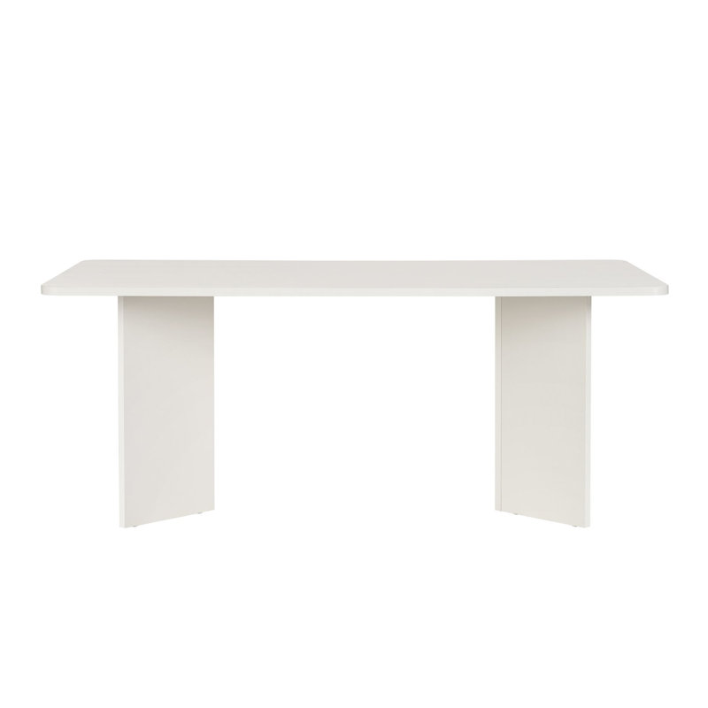 Modern White Dining Table, 70.9 x 29.5 x 35.4 inches | 100% Melamine Coated Particle Board, Thickness: 1.0 inches | Stylish Solid Color Design, Durable with 154.3 lbs Capacity | Perfect for Contemporary Dining Rooms