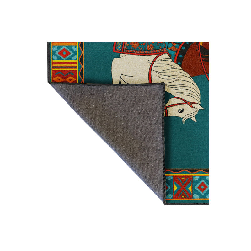 Tapis tissé bleu marine Mosso, 3'11" x 5'11"