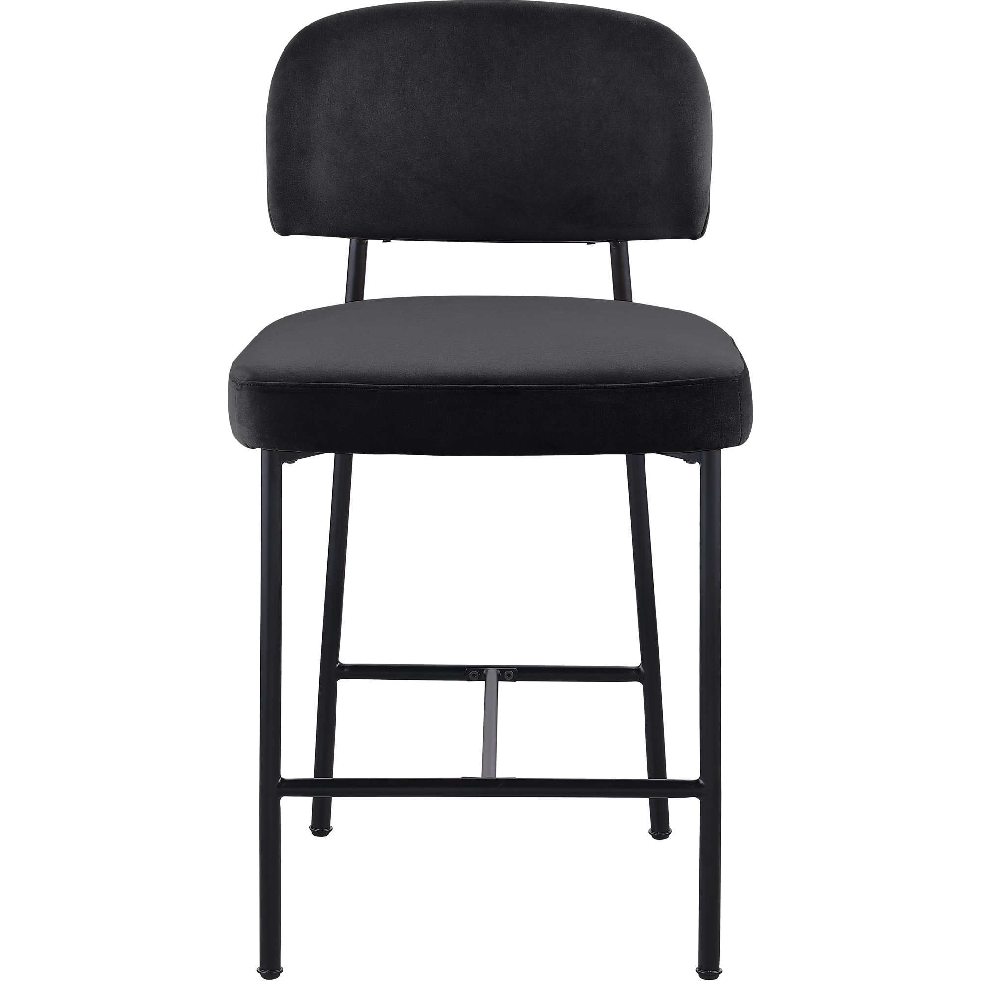 Zarelle Upholstered Counter Stool, Black Performance Fabric