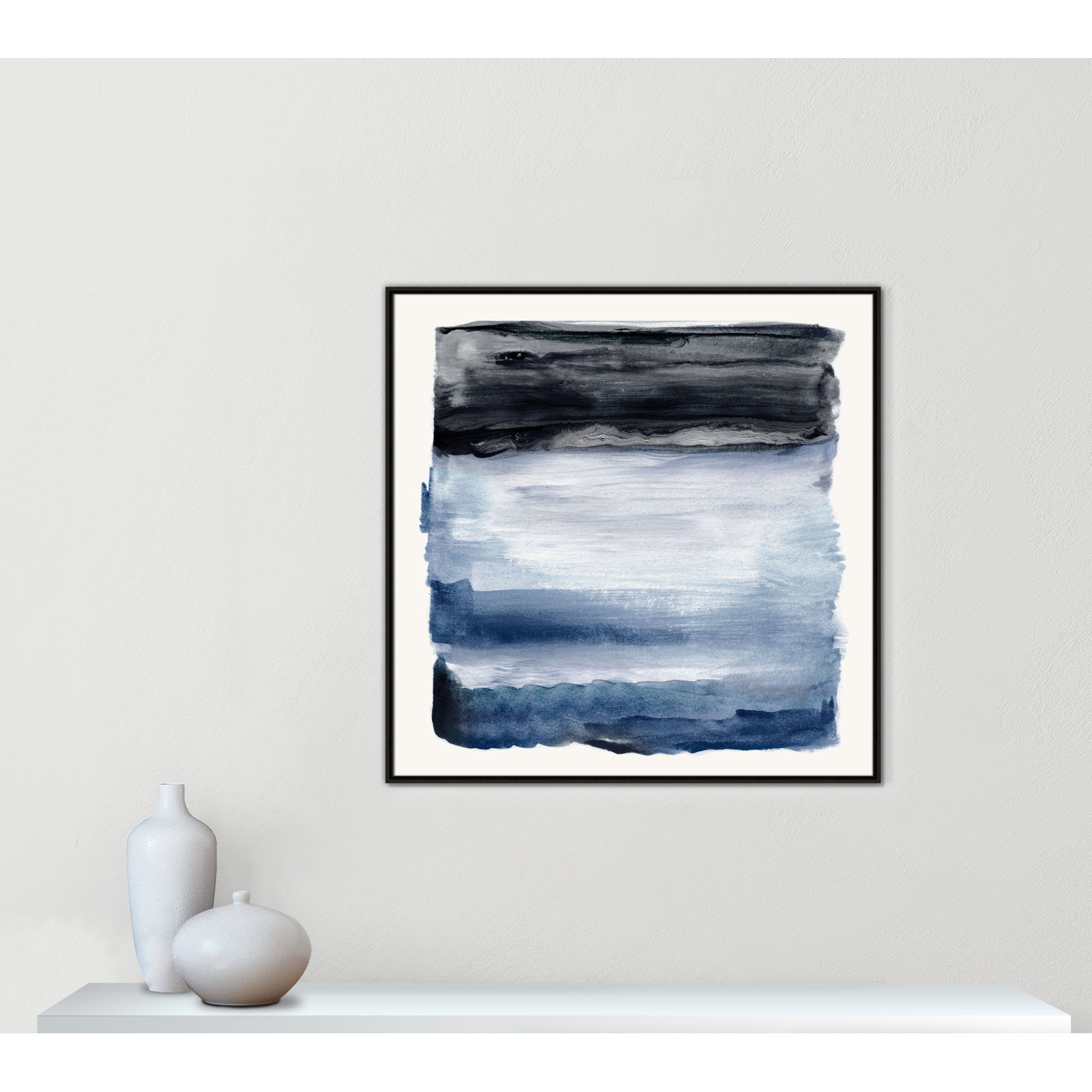 Navy Sky I Print by Nan, Espresso, 41.5" H x 41.5" W