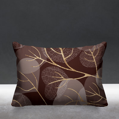 Baka Leafs Indoor/Outdoor Lumbar Throw Pillow