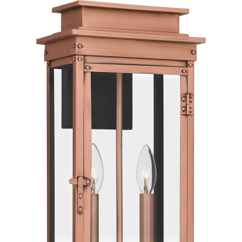 Onnen 2-Light Aged Copper Outdoor Wall Lantern