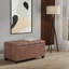 Banc/repose-pieds avec rangement rectangulaire de style transitionnel de 84 cm de large revêtu de cuir végan capitonné-22388599