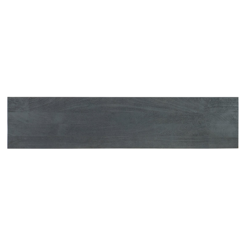 Black and Silver Mango Wood Credenza with Bone Design