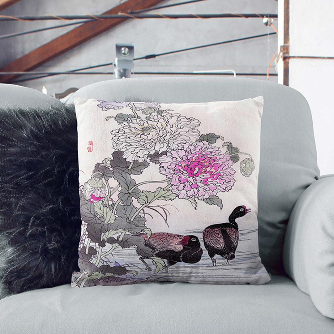 Birds by the Pond Scatter Cushion with Filling