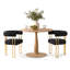 Ensemble de table de salle à manger pour 2 personnes avec table ronde et 2 fauteuils rembourrés en chenille-132839996