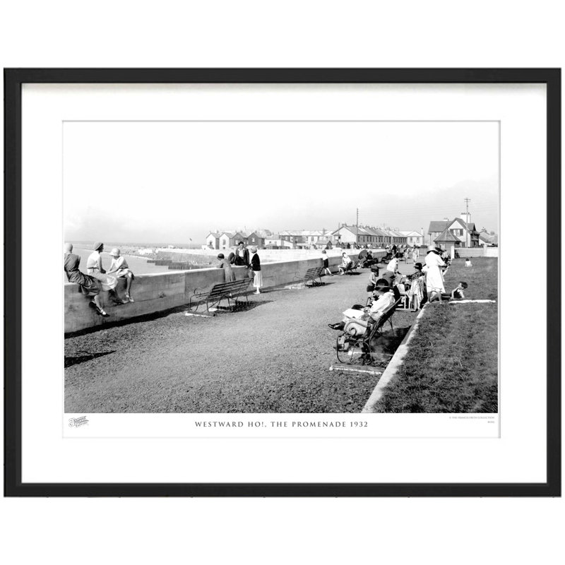 Westward Ho!, The Promenade 1932 by Francis Frith - Single Picture Frame Print, 40cm H x 50cm W x 2.3cm D