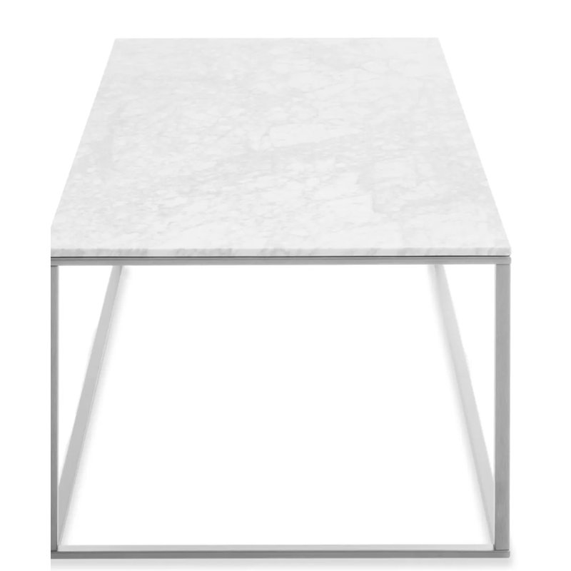 Minimalista Coffee Table, White, 13" H x 60" W x 29" D