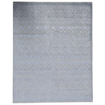 Geometric Area Rug in Blue