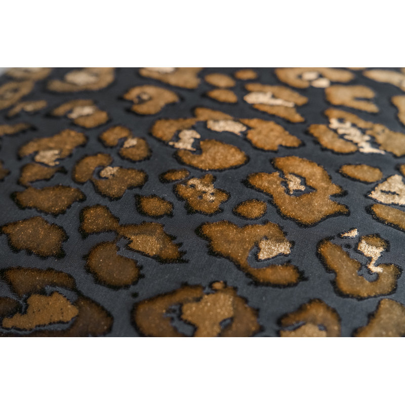 Leopard Square Velvet Pillow, Square 22"H x 22"W, Leopard Copper Ivy