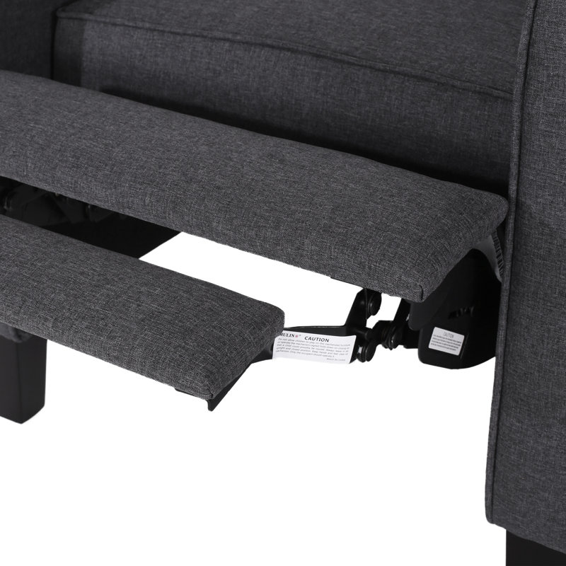 Fauteuil club inclinable Cantalupo l 26,75 po, Polyester fumée