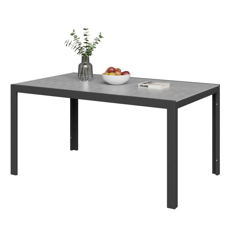 Rectangular Aluminum Outdoor Patio Dining Table