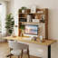 Étagère de bureau moderne avec 6 tablettes réglables, rangement compact pour bureau, chambre et cuisine, couleur naturelle-1424532789