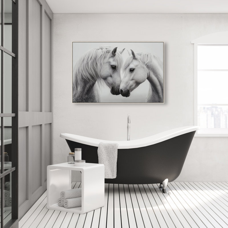 Twin Souls I Print by Oliver Gal, 37"H x 55"W, Silver Floater Frame