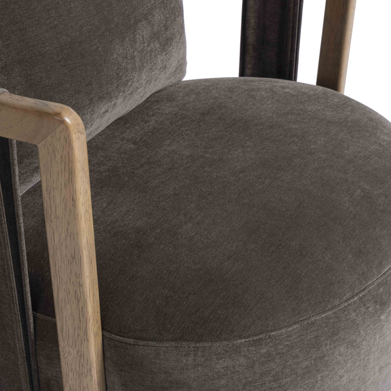 Gosport Textured Weave Swivel Chair, Chocolate Brown
