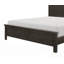 Structure de grand lit - 65 po x 86 po x H 59 po, finition gris anthracite, aucun sommier requis, meubles en bois de style transitionnel