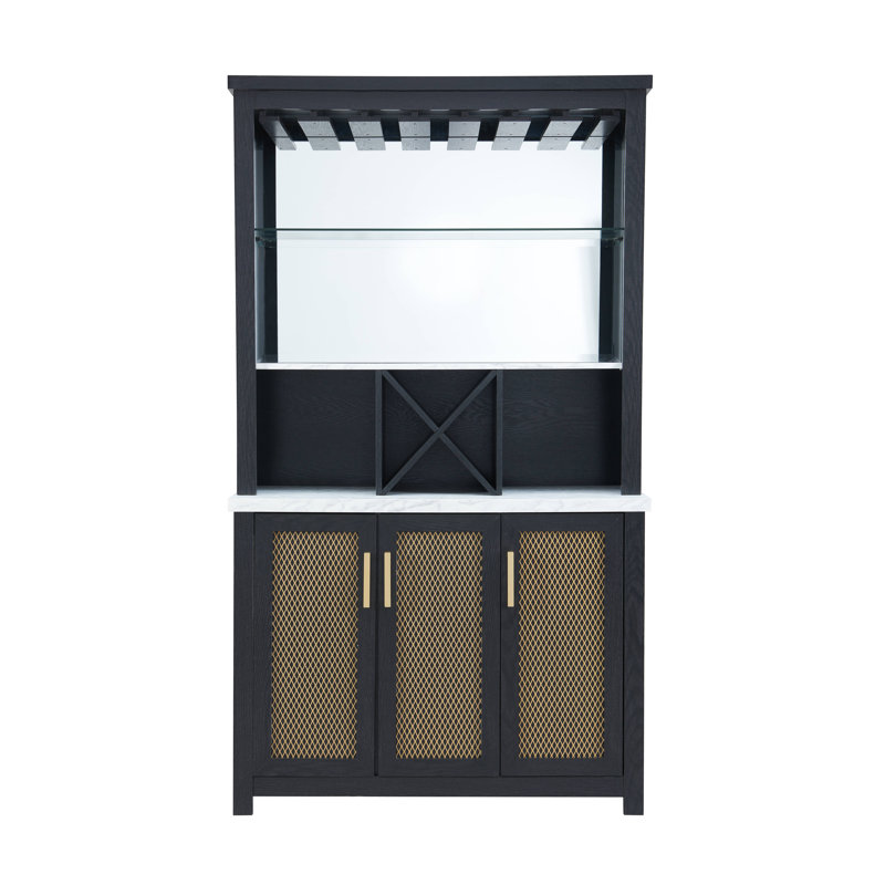 Armoire bar, Noir / or