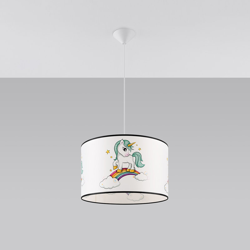 1 - Light White Pendant, 28cm H x 43cm W x 43cm D