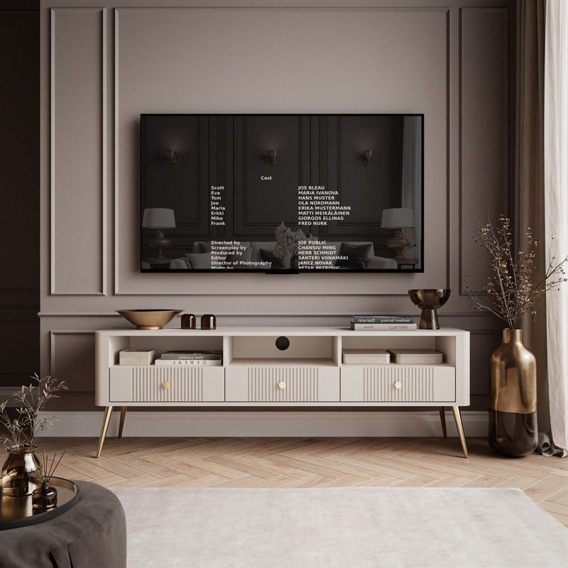 TV-Cabinet ELYSIA with drawers, cashmere