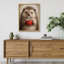 Cute Hedgehog Framed Wall Art Prints - Hedgehog holding red mug, for bedroom-125211847-125211846