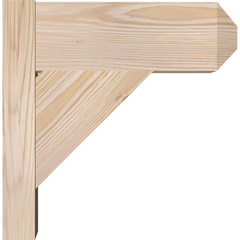 Artisan traditionnel en bois rustique, Sapin Douglas de 5 1/2 po (lisse), P 12 po x H 12 po