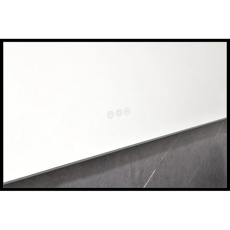 Miroir de salle de bain à DEL avec miroir rétro-éclairé et miroir mural