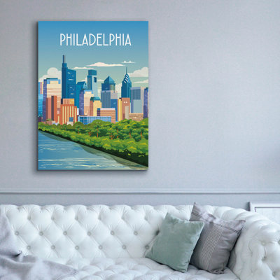 "Epic Graffiti" City Sights Philadelphia "par Omar Escalante, art mural sur toile