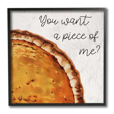 «Want a pièce phrase Autumn Pumpkin Pie» par Daphne Polselli - Art textuel sur toile