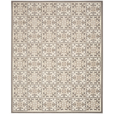 Aloha  Geometric Ivory/Grey Indoor/Outdoor Area Rug