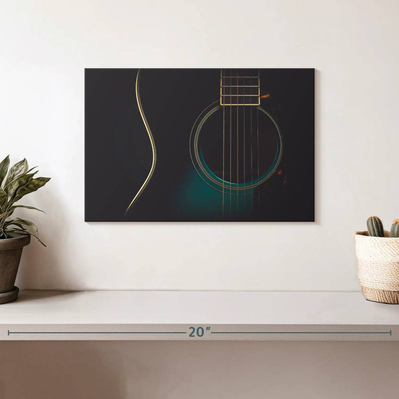 Guitare acoustique mate, H 8 po x l 12 po