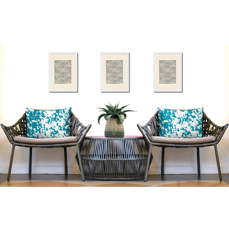 Oreiller réversible intérieur / extérieur Cabo, 25x18, Turquoise