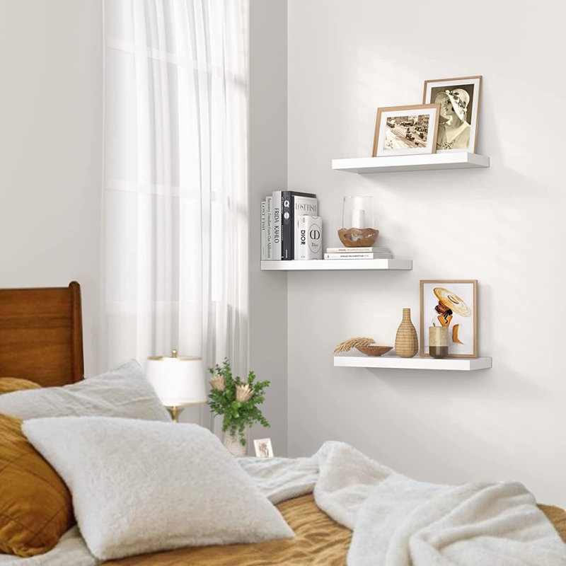 Antionette 3 Piece Floating Shelf, White
