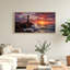 Tableau encadré sur toile « Phare au coucher du soleil », 147 x 71 cm (58 x 28 pouces).-1567044082