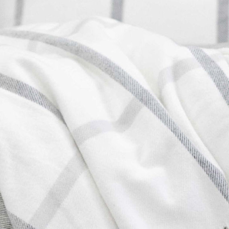 Copenhagen Blanket, White/Gray, Throw