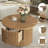30.5" Modern Round Coffee Table With Storage