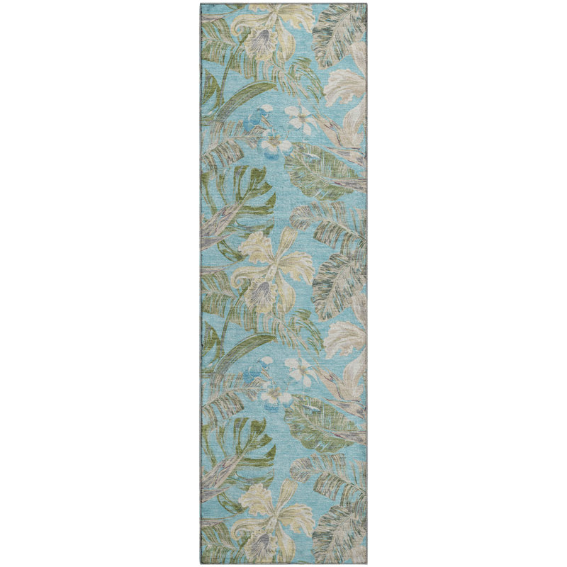 Premium Machine Washable Varroville AMF1708 Floral Rug, Runner 2'3" x 7'6"