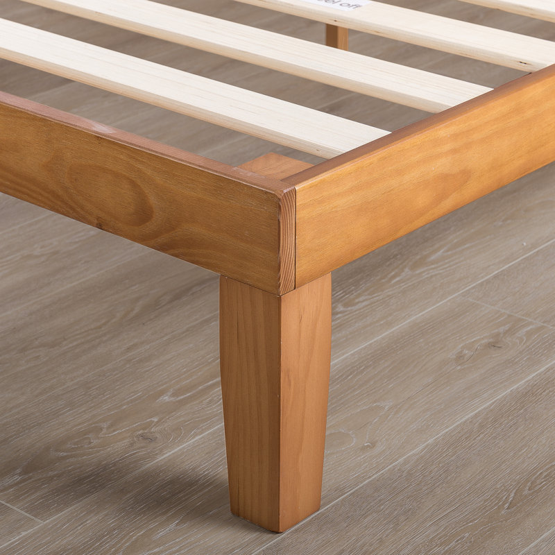 Harlow Solid Wood Platform Bed, Cherry, Twin