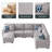 Flexible Combination Module Reversible Sectional Sofa-3881597