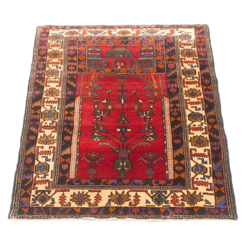 Tapis rouge Teimani 3 pi 1 po x 5 pi 3 po