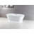 Kingston Brass Aqua Eden 71-Inch Acrylic Oval Double Ended Pedestal Tub with Drain (No Faucet Drillings)