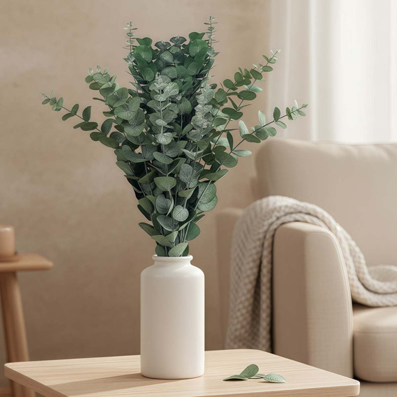 20pcs 17.7" Real Dried Preserved Eucalyptus Stems. Spa Shower Bundle & Aromatherapy Greenery Branches. Fresh Natural Leaves for Modern Home Vase Decor. Boho Floral Arrangement. Valentine's & Mother's Day Gift