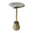Mercer41 23" Reykur Short Raw Agate Table, White/Gold-717386489-717386488-717386486