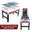 La table multi-jeux Hathaway Scout 54 po 4 en 1, idéale pour les salles de jeux familiales, comprend le basketball d'arcade, le hockey sur table, le tennis de table et le tableau effaçable à sec - noir / rouge / blanc