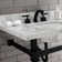 Monarch Marble Rectangular Console Bathroom Sink with Overflow