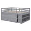 Lit mezzanine avec bureau d'écriture rétractable et 4 tiroirs, lit mezzanine en bois avec bureau portatif latéral et tablettes-118007858-118007856