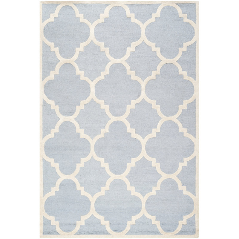 Keith Geometric Wool Hand Woven Area Rug, Rectangle 183 x 274 cm