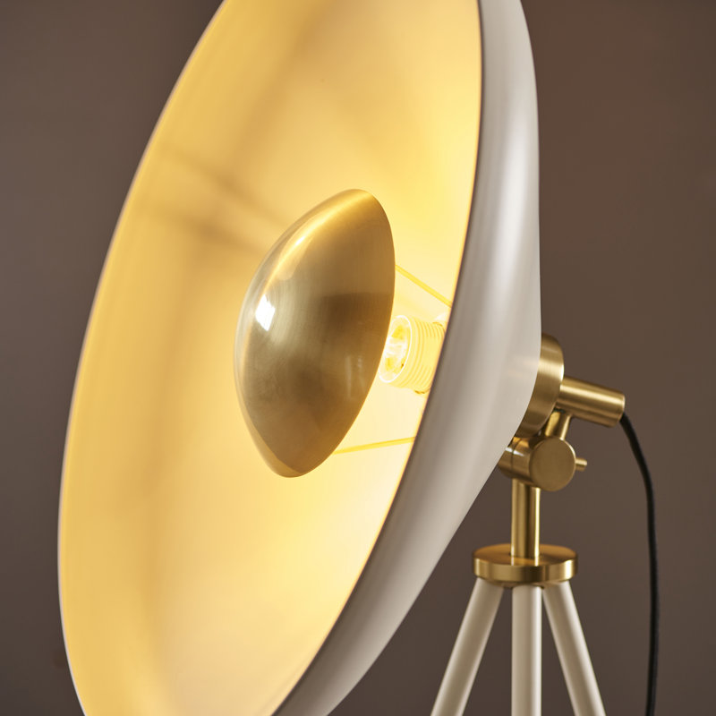 Suresnes 128cm Tripod Floor Lamp, Warm White, White