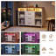 Kitchen Cabinet with Storage&LED Lights, Filing Cabinet with socket
