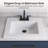 21'' x 18'' White Rectangular Vitreous China Drop-in Bathroom Sink with Overflow-101986764