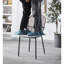 Ensemble de 4 chaises basses noires et grises de 18,4 po Large, confortable-228715584